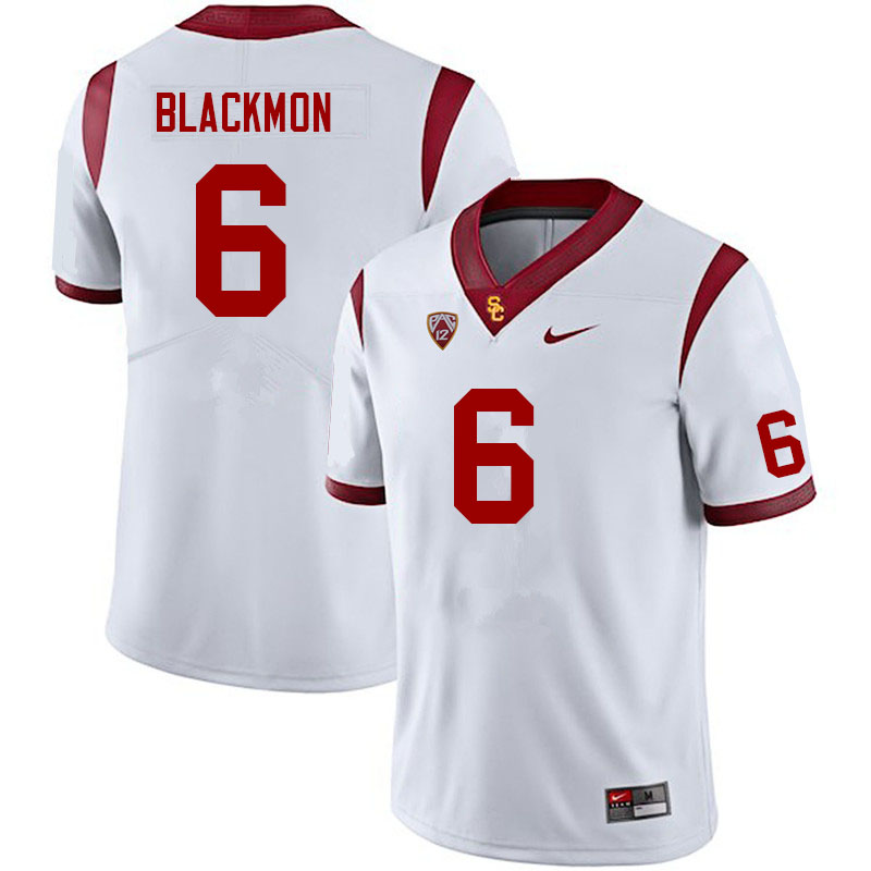 Men #6 Mekhi Blackmon USC Trojans College Football Jerseys Sale-White